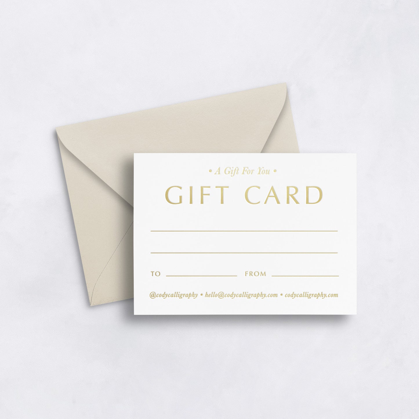 Foil Pressed Gift Card