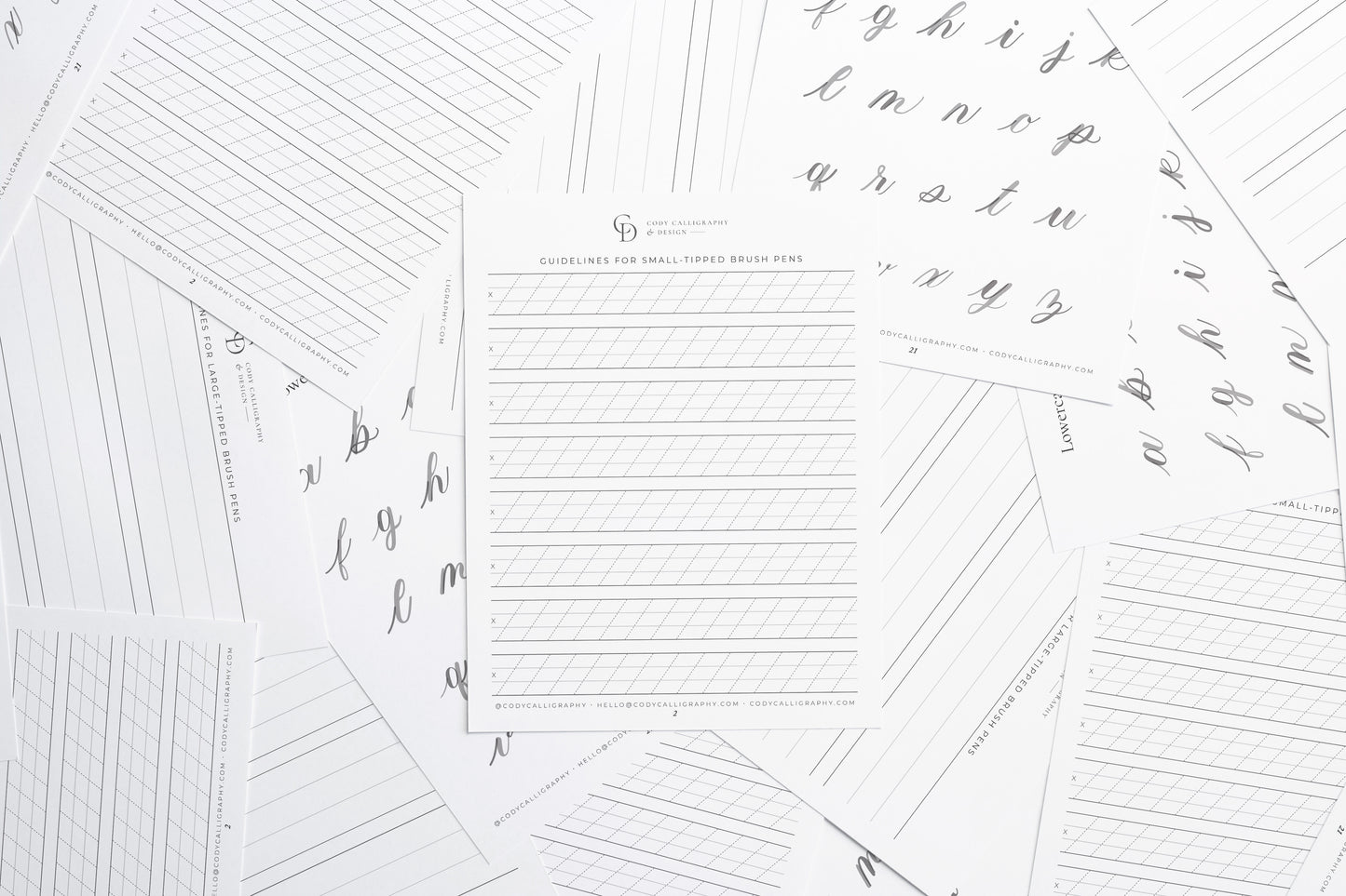 Worksheets: Blank Calligraphy Guidelines