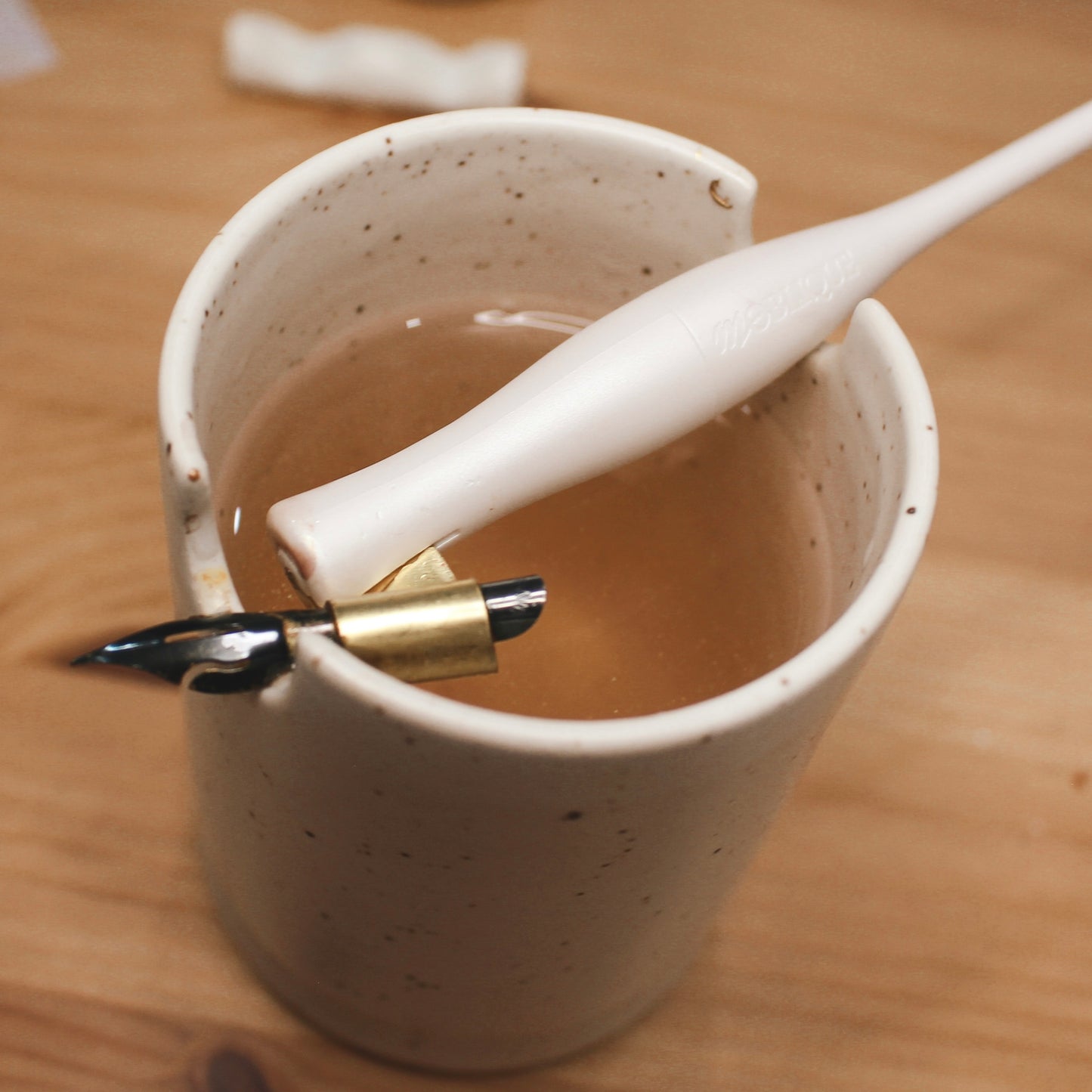 Ceramic Pen & Paintbrush Rinse Cup