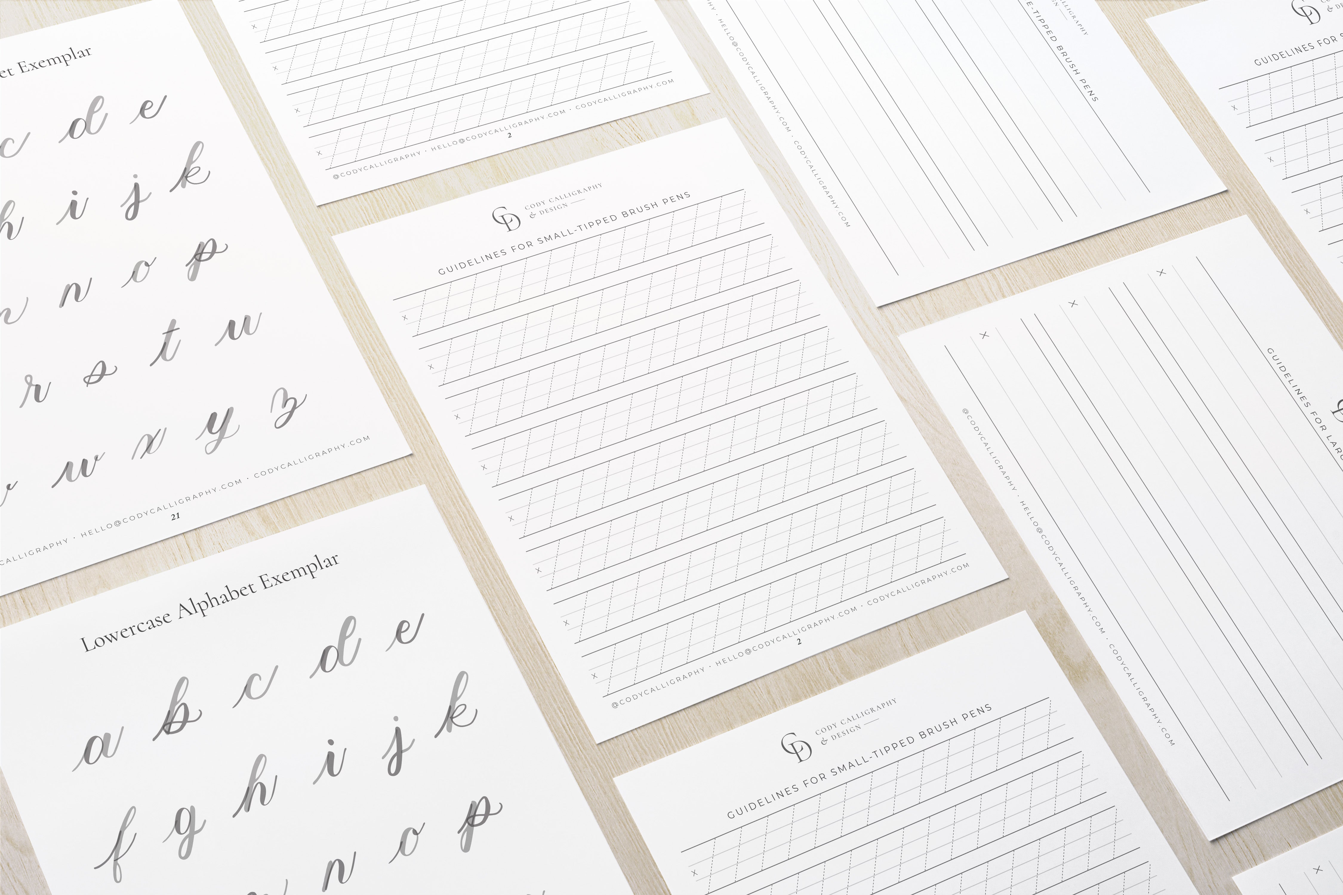 Worksheets: Blank Calligraphy Guidelines – Cody Calligraphy Shop