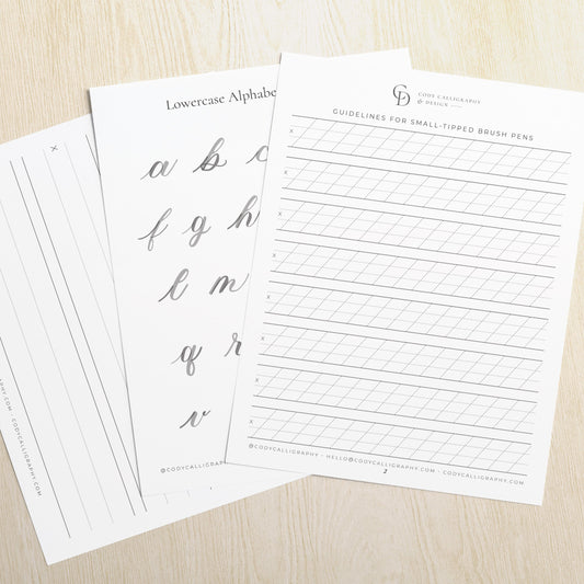 Worksheets: Blank Calligraphy Guidelines