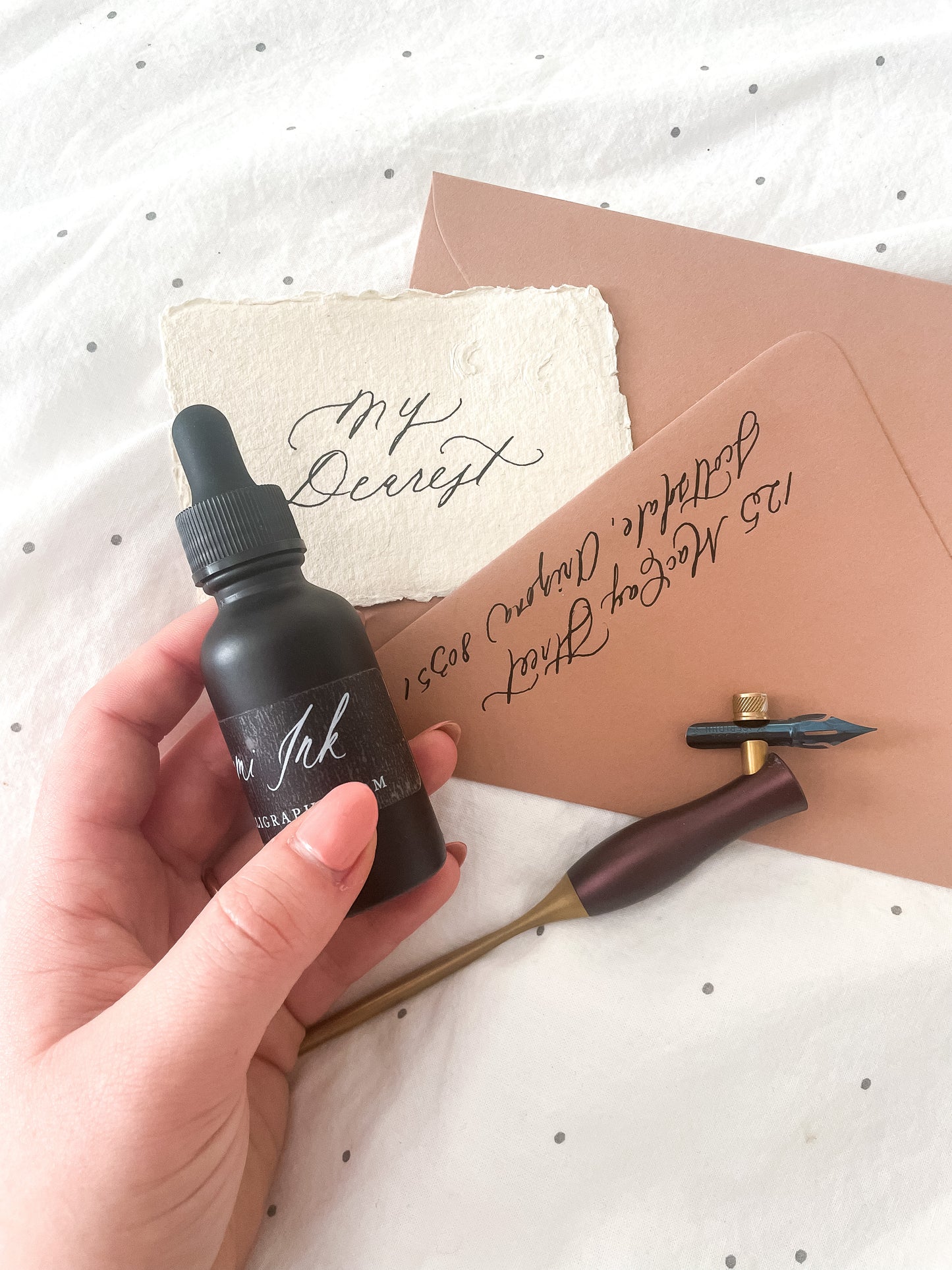 Calligraphy Ink Dropper Bottle (Sumi, Black)